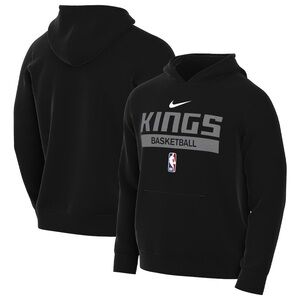 Men's Sacramento Kings Nike Black Spotlight On-Court Performance Pullover Hoodie